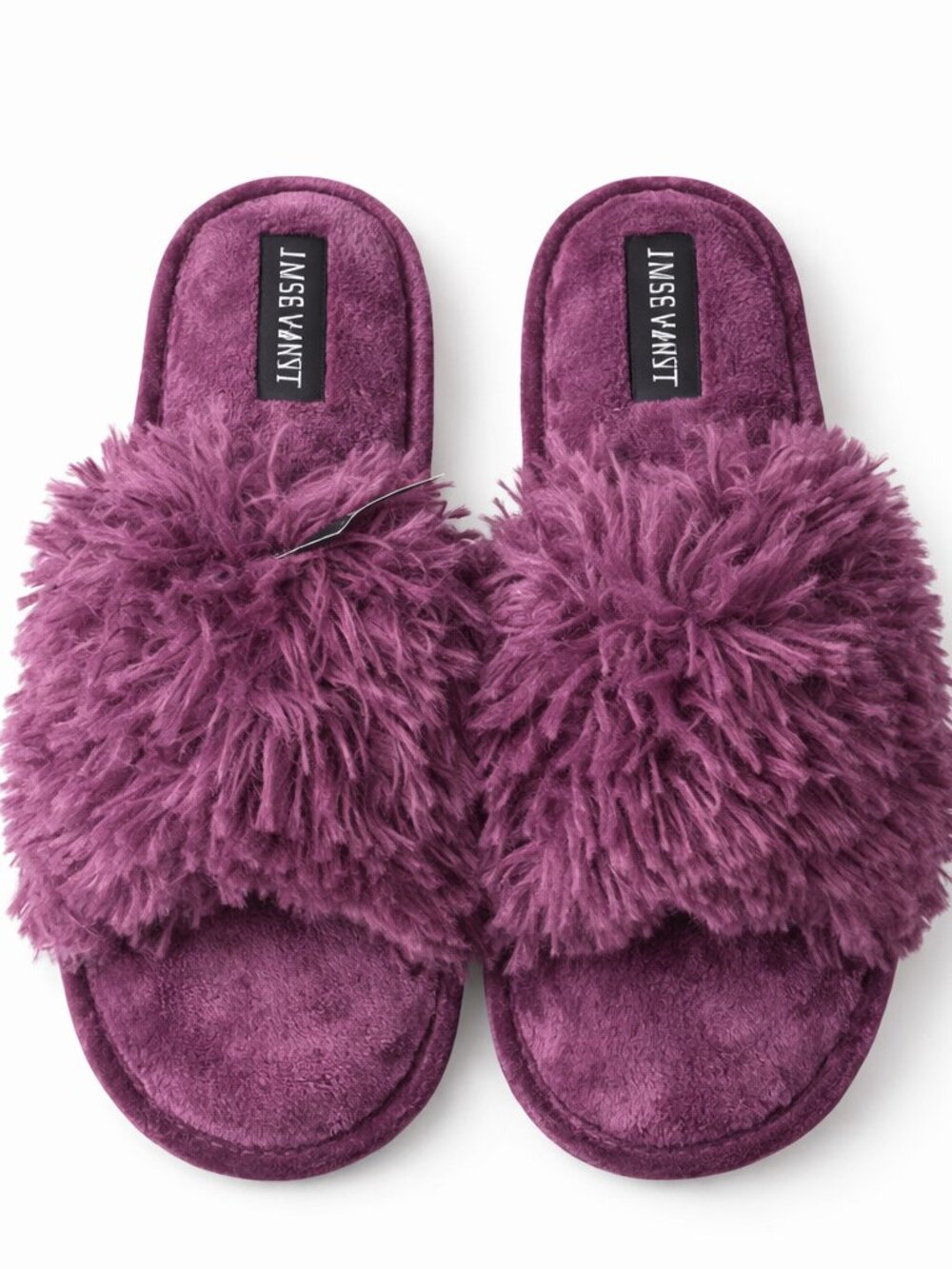 Nine West Fluffy Slippers 💜 Cozy Chic Pantuflas Peluche